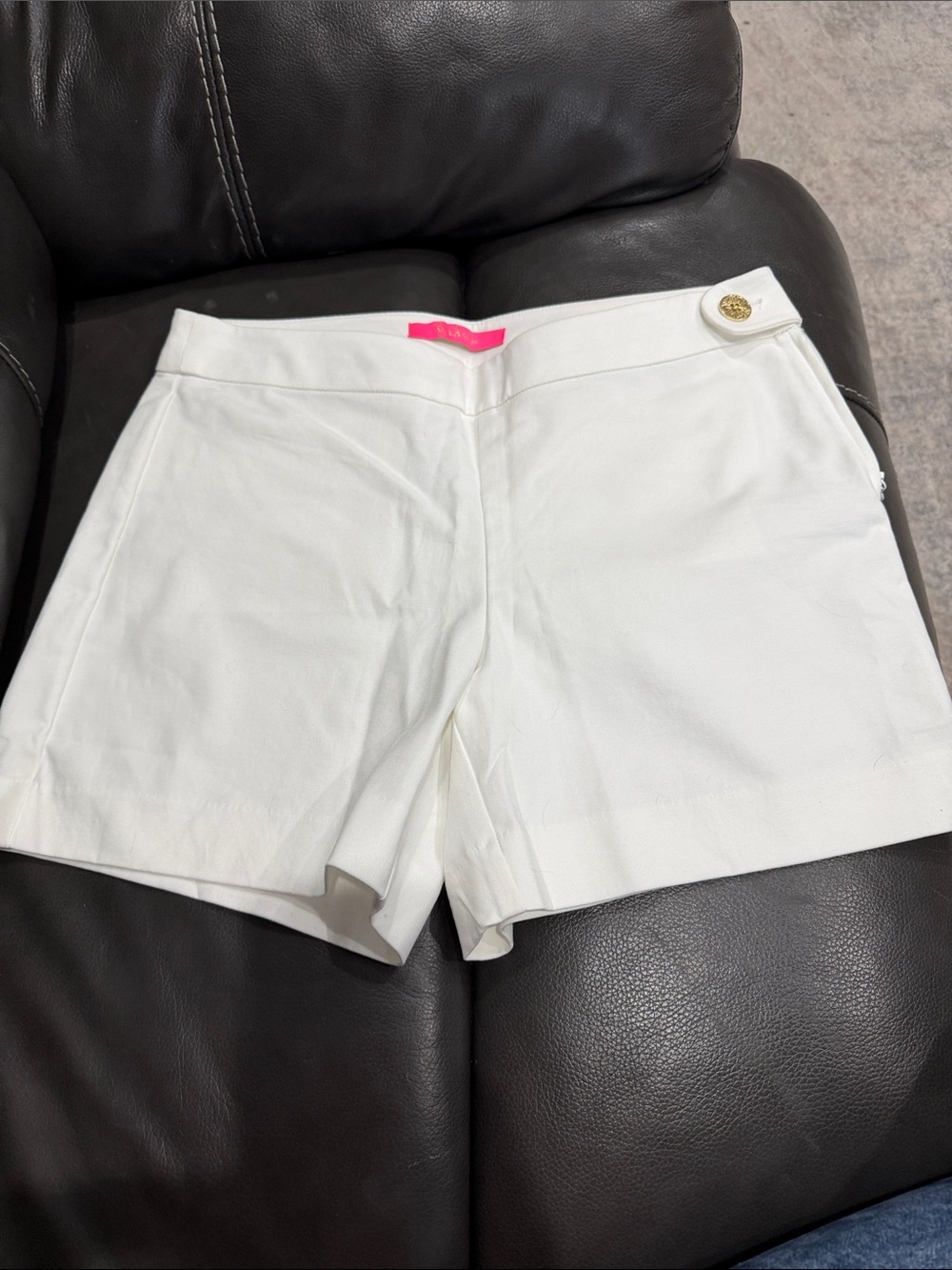 Lilly Pulitzer White High-Rise Tailored Shorts